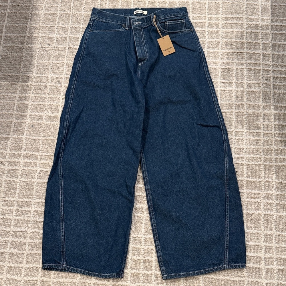 Rudy Jude Dark Blue Wide Leg Jeans